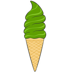 green ice cream cone