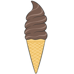 brown ice cream cone