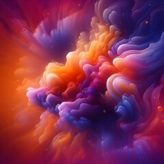 Obraz premium orange and blue smoke background