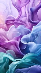 Obraz premium Abstract Swirling Pastel Fabric Drapes in Soft Hues