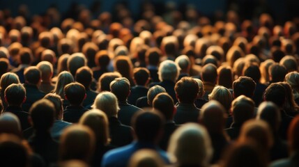 Obraz premium A Large Crowd of People Seen from Behind