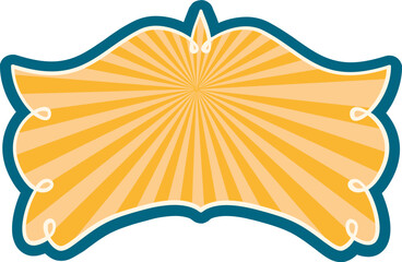 Vector : Vintage Retro Banner label Cinema Light Board Movie Billboard Decorative Element