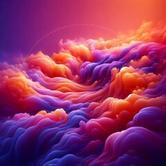 Fototapeta premium orange and blue smoke background