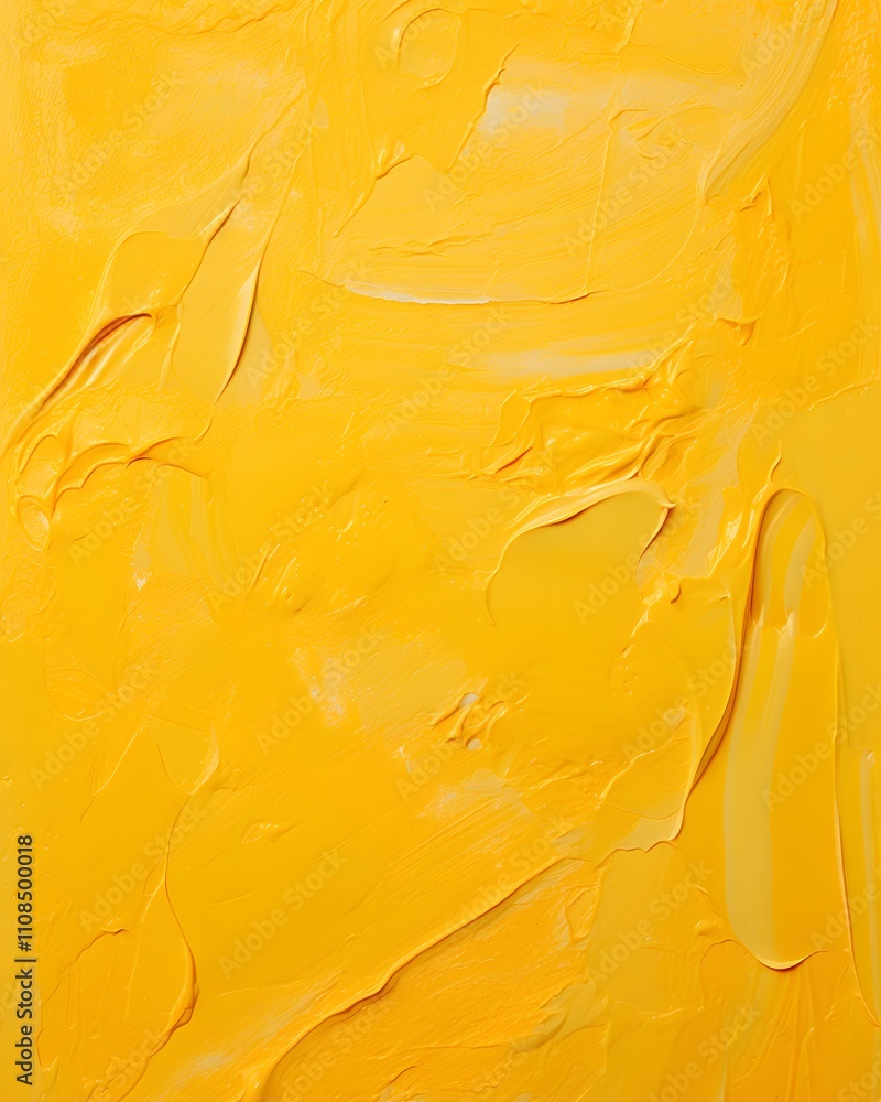 Poster a textured canvas featuring vibrant yellow paint, emphasizing color and abstract form.