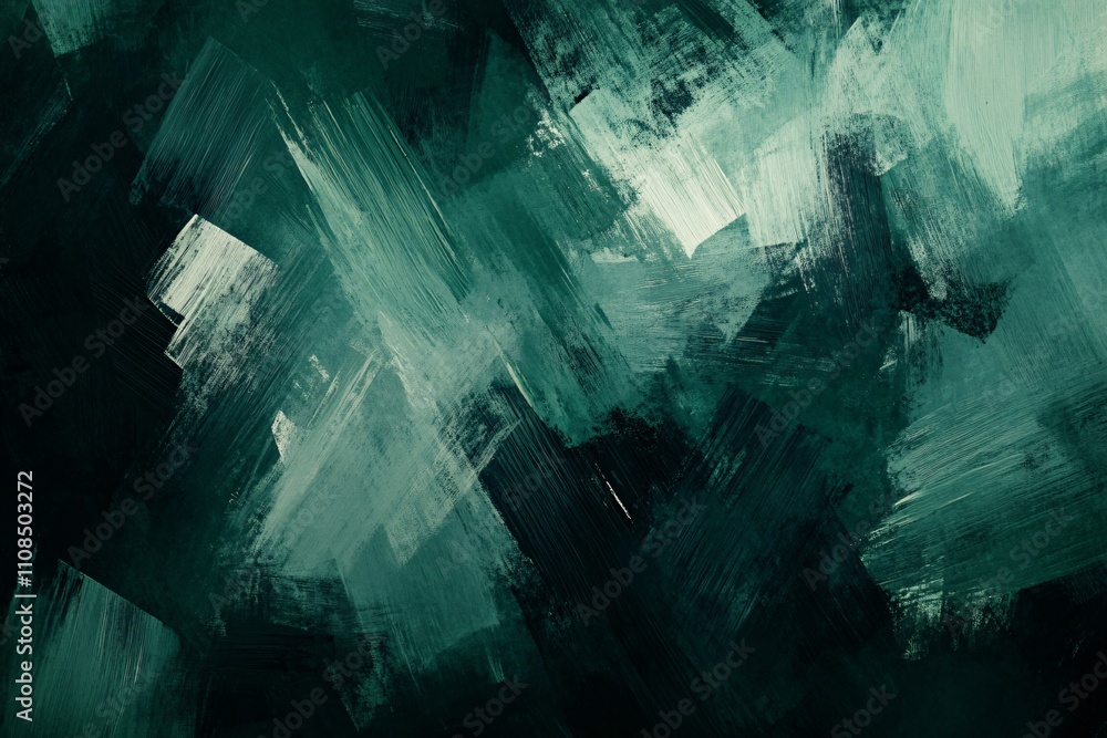 Aufkleber abstract green textured background with dynamic brush strokes.