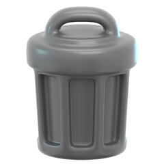 3D Render Trash Illustration