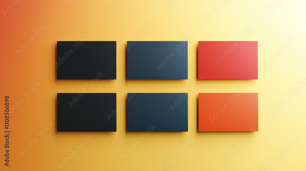 Poster abstract layout of colorful rectangles on gradient background