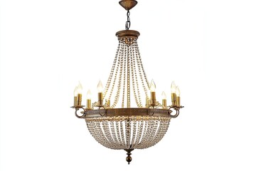 Obraz premium ClassicPendant Light Isolated on white background. Classic chandelier isolated on background
