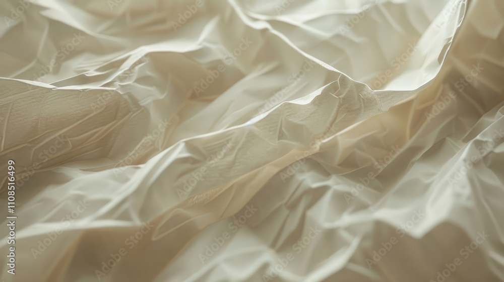 Poster top-down composition showcasing the subtle fibers and delicate texture of a paper surface