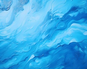 Obraz premium Abstract blue waves with fluid textures and gradients.
