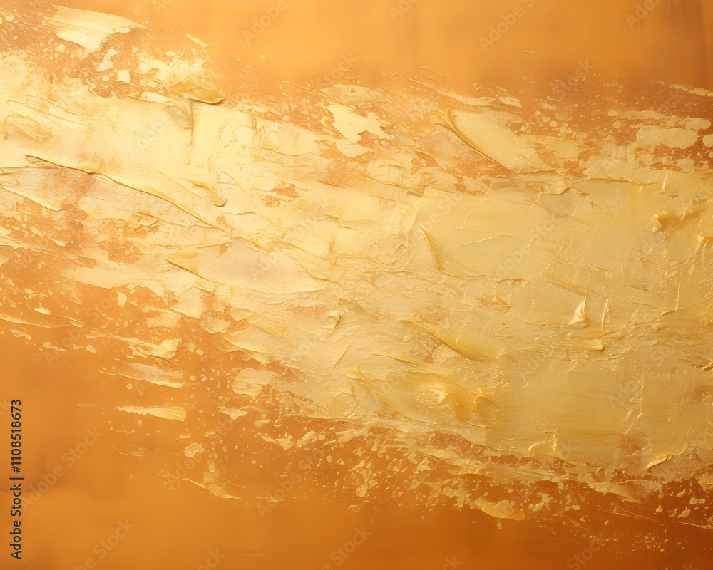 Poster abstract golden texture with smooth, layered paint strokes creating a warm, inviting atmosphere.