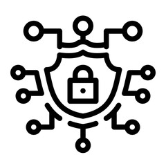 Obraz premium cyber defence icon