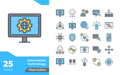 Information Technology Filled Color Icons