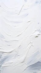 Obraz premium Abstract white texture with smooth, flowing lines resembling paint or plaster.