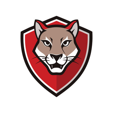 A sleek panther mascot logo featuring a fierce, dynamic design with sharp contours, intense eyes, and bold lines, embodying strength, agility, and team spirit.