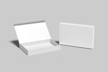 Blank magnetic box mockup for presentation to client