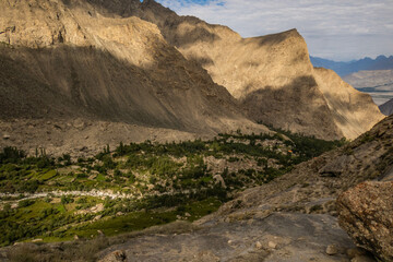 Stunning view from Marsur Rock, Hussainabad, Skardu, Baltistan, Pakistan
