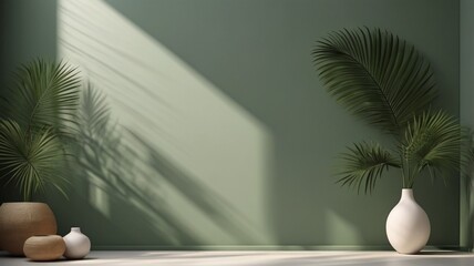 Obraz premium green wall background for product introduce