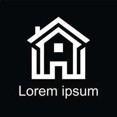 Home leaf logo design template