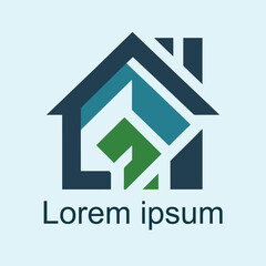 Home leaf logo design template