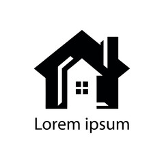 Home leaf logo design template