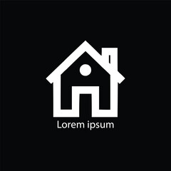 Home leaf logo design template