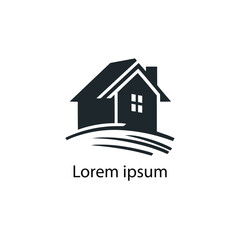 Home leaf logo design template