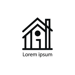 Home leaf logo design template