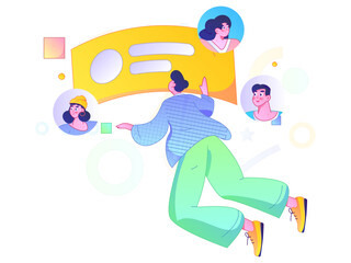 Naklejka premium Personnel doing job interview flat vector concept operation hand drawn illustration 