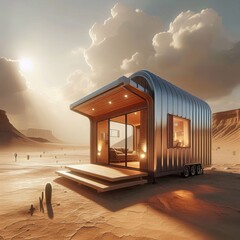  Desert Tiny House Designed to withstand extreme heat with refle