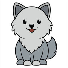 Obraz premium Keeshond Dog isolated Illustration Design