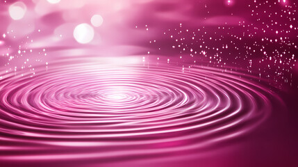 Abstract water surface with ripples and glimmering light in pink tones. Gossamer. Illustration
