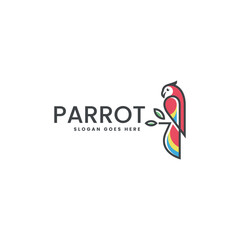 Fototapeta premium Parrot Simple Mascot Logo