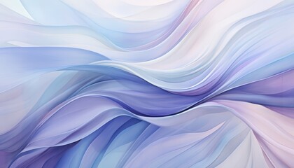 Abstract waves of translucent ribbons in soothing colors evoking a peaceful and harmonious mood
