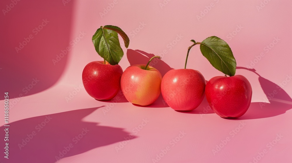 Poster a minimalist take on spring fruit, emphasizing simplicity and purity