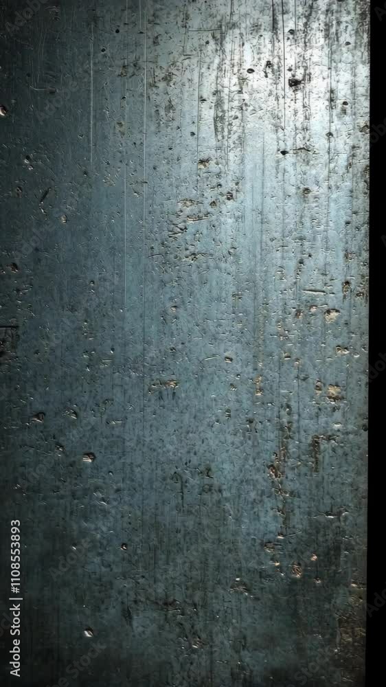 Aufkleber textured surface with droplets reflecting light in a moody environment at late evening