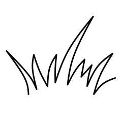 grass hand drawn doodle,. line art, nordic, scandinavian, minimalism monochrome decor element