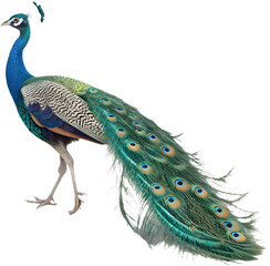 Obraz premium Majestic Indian Blue Peacock dazzles brilliantly.