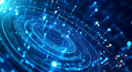 Blue background with circles