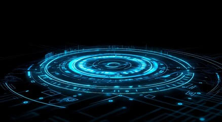 Obraz premium Blue background with circles