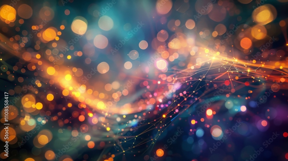 Poster a breathtaking view of the galaxys decentralized network with bright nodes shining like stars agains