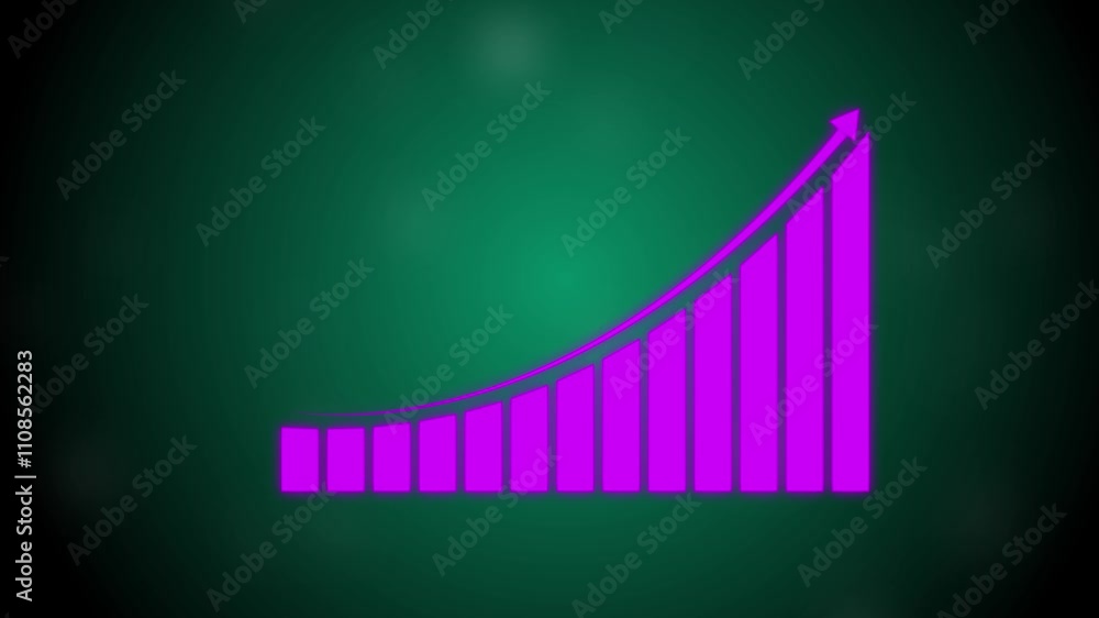 Leinwandbilder graph chart with upward trend on grid line background business growth concept in graph chart showing