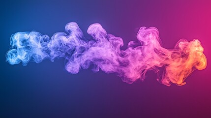Dynamic Composition of Colorful Smoke Trails in a Vibrant Gradient Background Showcasing Beautiful Movement and Fluidity in Abstract Art