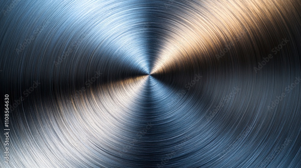 Poster metallic surface with a smooth gradient and reflective finish