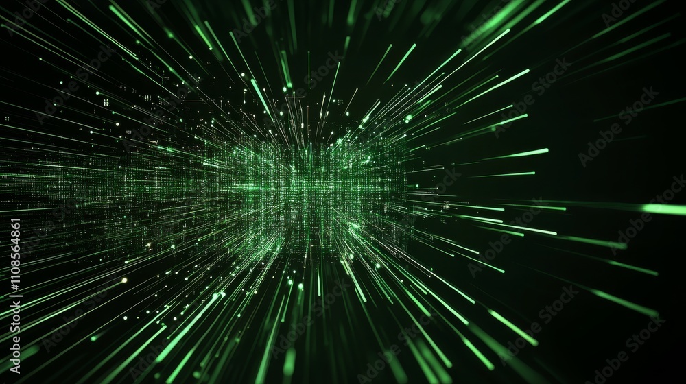 Poster high-speed data connection technology background with abstract speed lines, futuristic design elemen