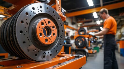 Close-up of a manufacturing process in a modern workshop