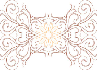 Vector sketch illustration silhouette design image detail background pattern ornament decoration floral animal classic vintage ethnic traditional
