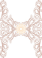 Vector sketch illustration silhouette design image detail background pattern ornament decoration floral animal classic vintage ethnic traditional 