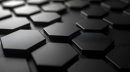 A Minimalistic Yet Striking Pattern of Interlocking Hexagons on a Dark Surface Creating an Elegant and Modern Visual Experience Perfect for Background Use