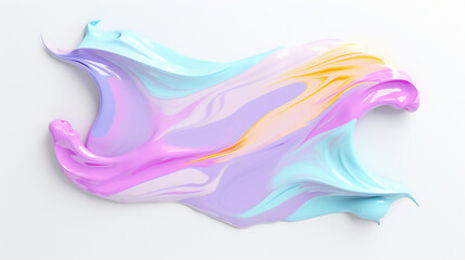 Fototapeta premium Captivating abstract artwork featuring vibrant ink patterns swirling in water. Picture a set of watercolor paints with a brush dipped in one of the hues 
